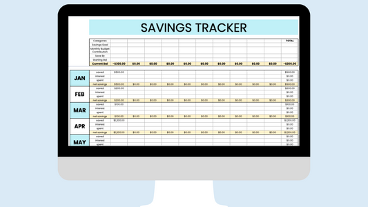Savings Tracker Spreadsheet