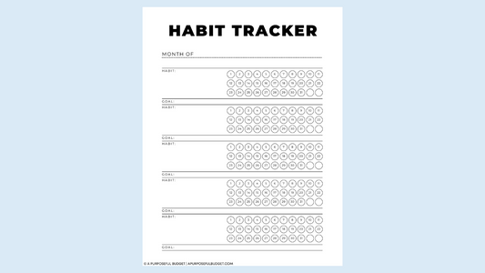(Printable) Monthly Habit Tracker
