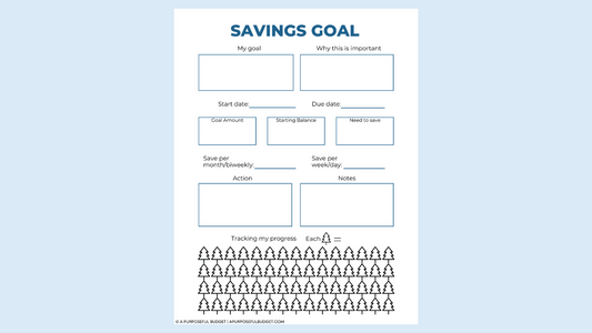(Printable) Savings Goal - Christmas