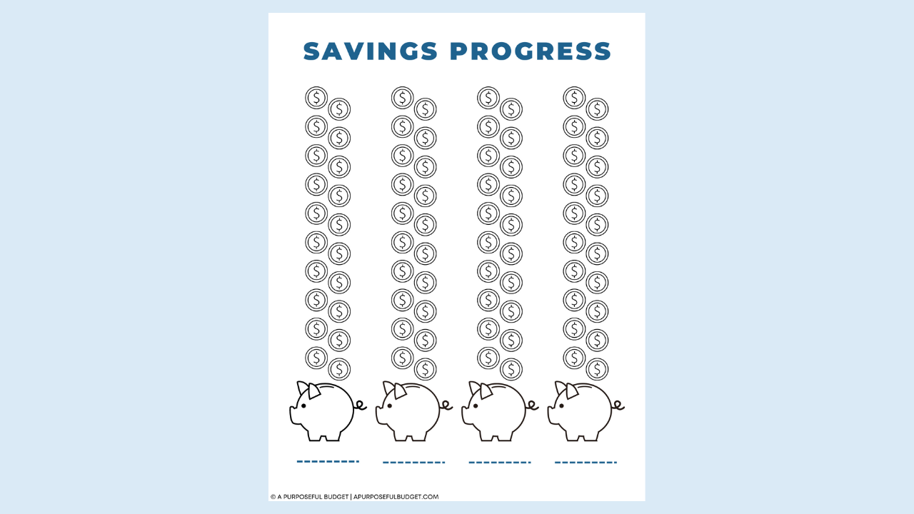 (Printable) Savings Progress Tracker (piggy banks)