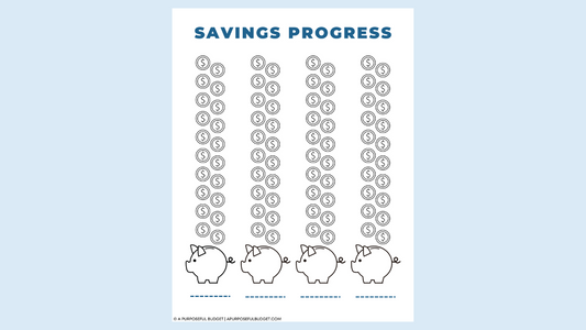 (Printable) Savings Progress Tracker (piggy banks)